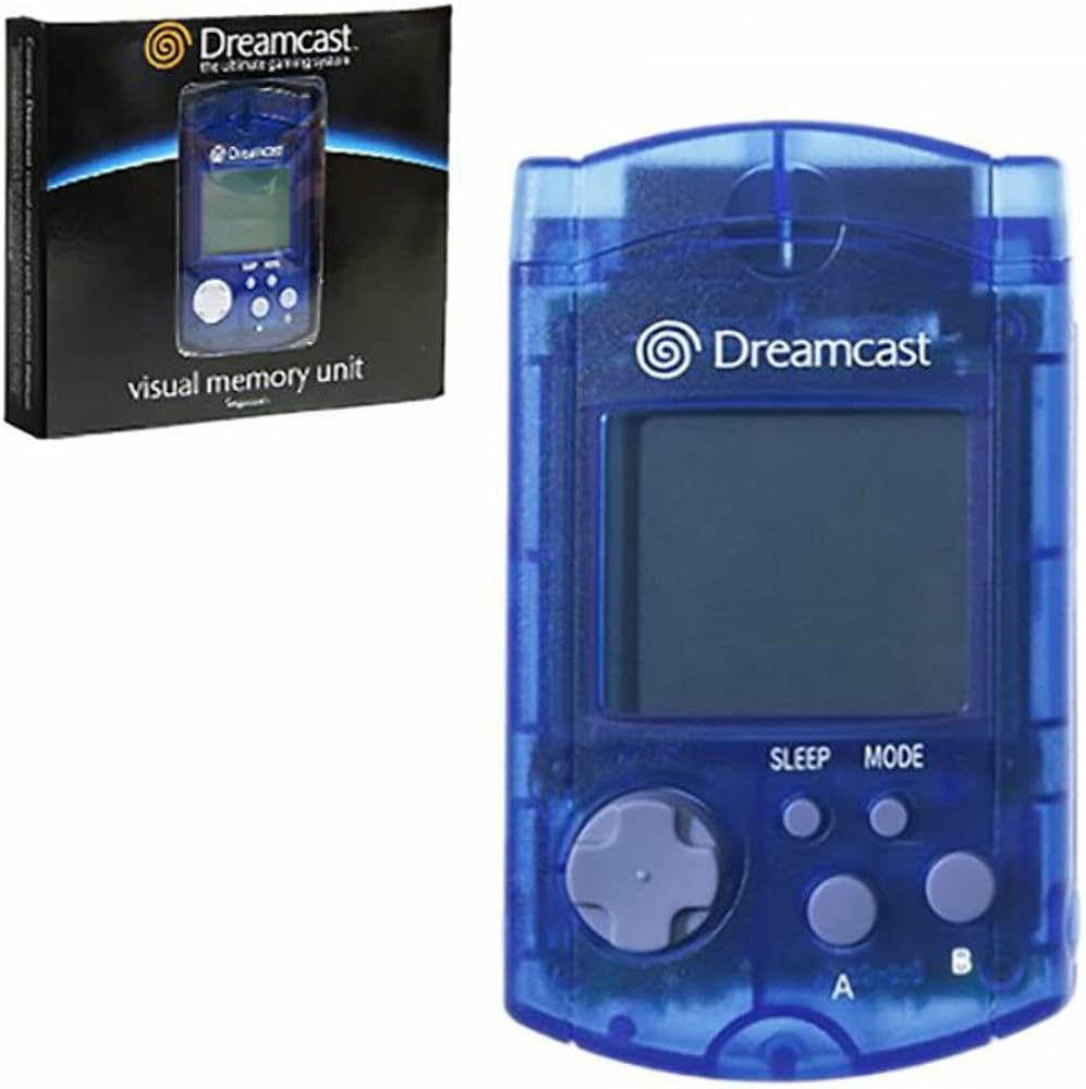 Sega Dreamcast VMU Cartão Memória Azul Original Novo