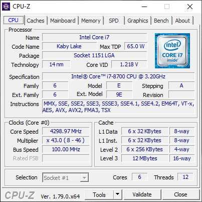Komputer stacjonarny Intel Core i7-8700 + GeForce GTX 1070 + 16 GB