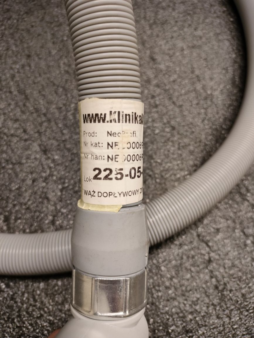 Wąż dopływowy AquaStop 100390, 3/4cal do zmywarki 1.9m