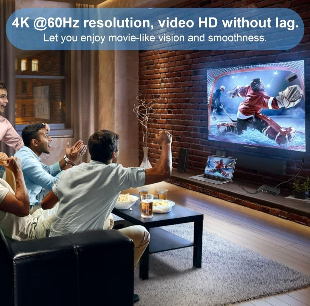 AIFHDAUF Konwerter Scart na HDMI, konwerter RCA na HDMI