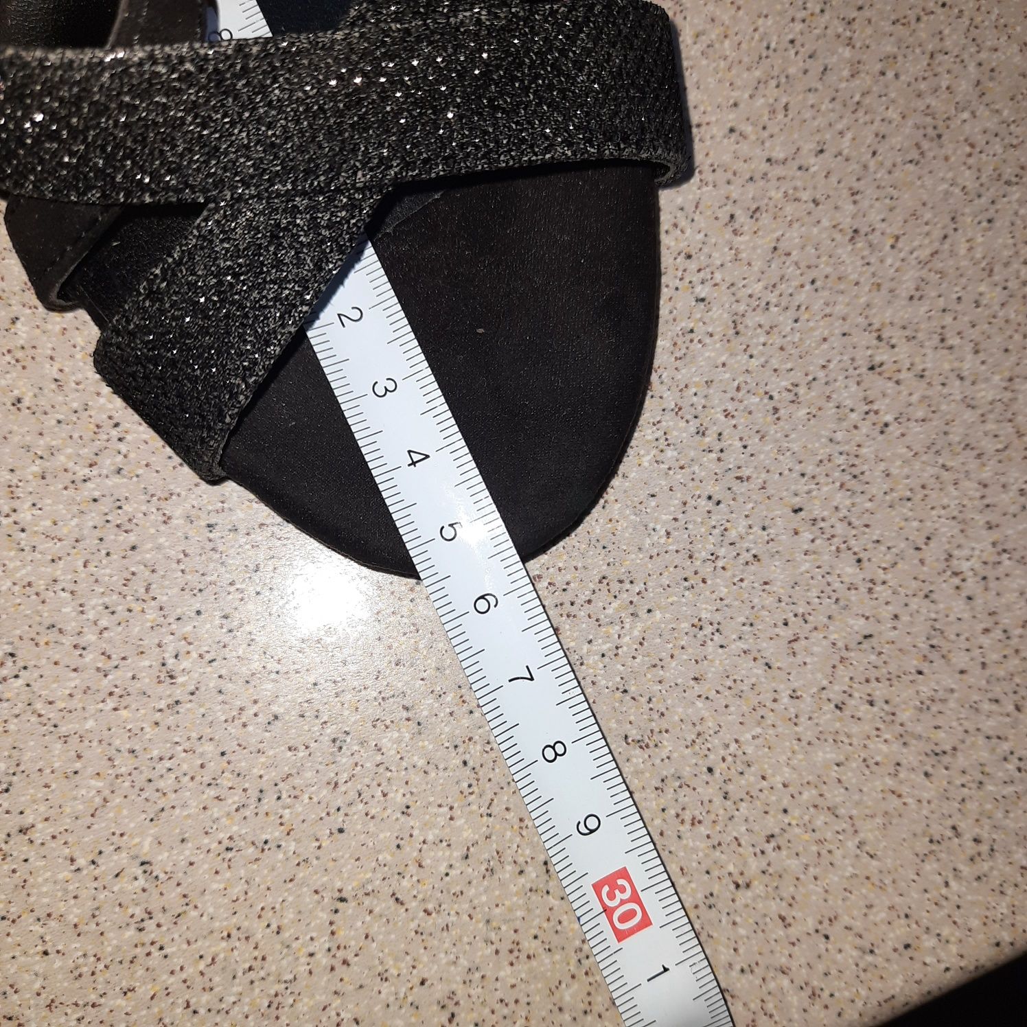Sandałki letnie damskie czarne_NOWE_Deichmann_r.39_25,5 cm koturn