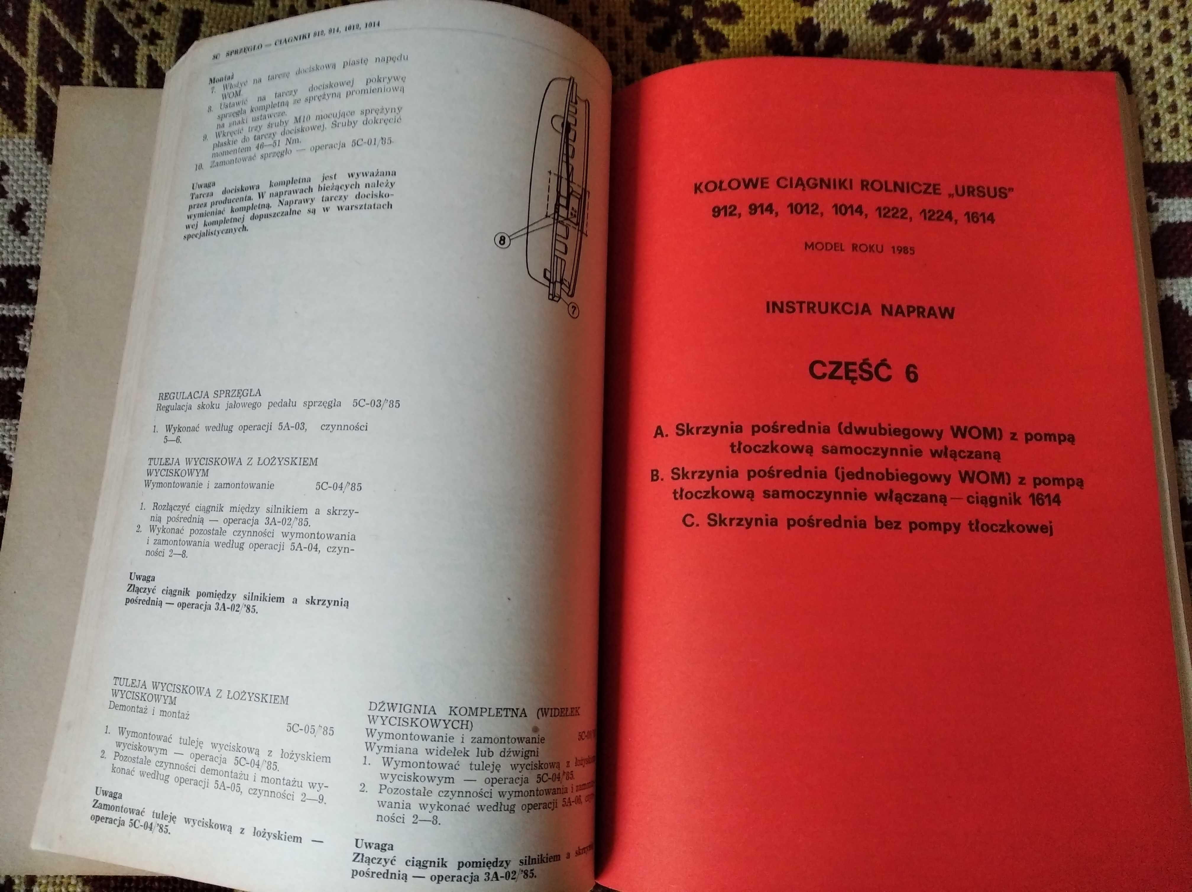 Instrukcja napraw Ursus 912,914,1012,1014,1222,1224,1614 oryginał