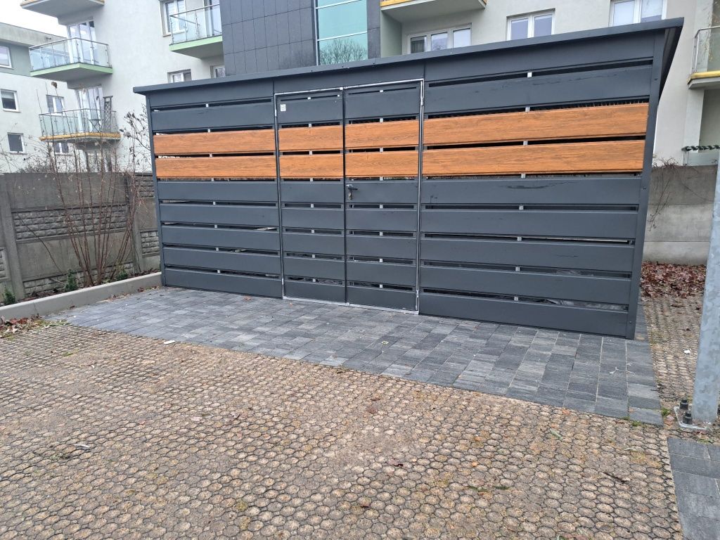 Wiata śmietnikowa panelowa 4x3
