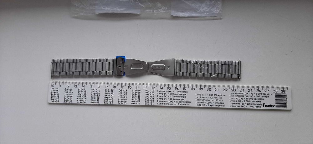 Ремешок браслет для часов 20 и 22 мм. Длина 18 см. Спрингбары