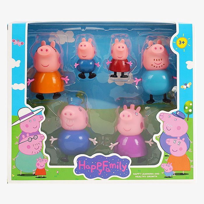 Набор героев Свинка Пеппа и Семья, 6 - персонажей.