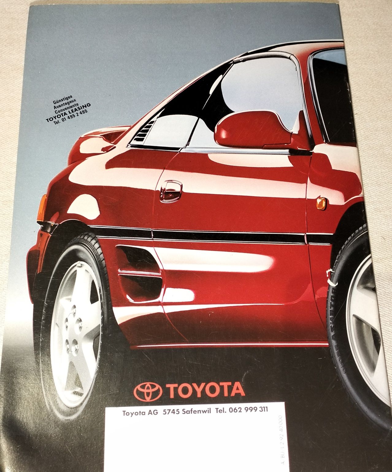 Revista Promocional Toyota MR 2 W20