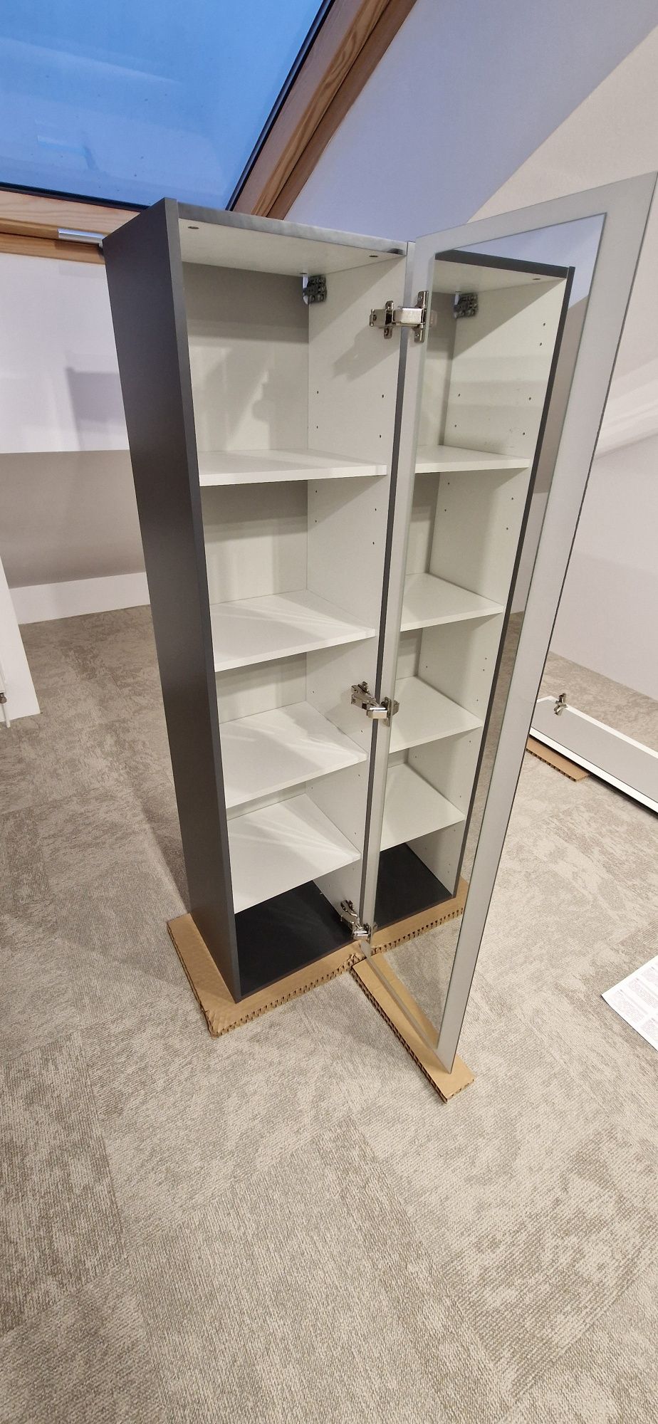 Słupek Łazienkowy Wiszący Moduo 40x160x34 cm antracyt mat s590-070-dsm