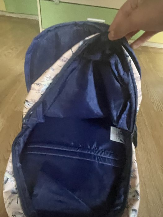 Рюкзак Hash — новый, персиковый с принтом птиц, вместительный -499 грн