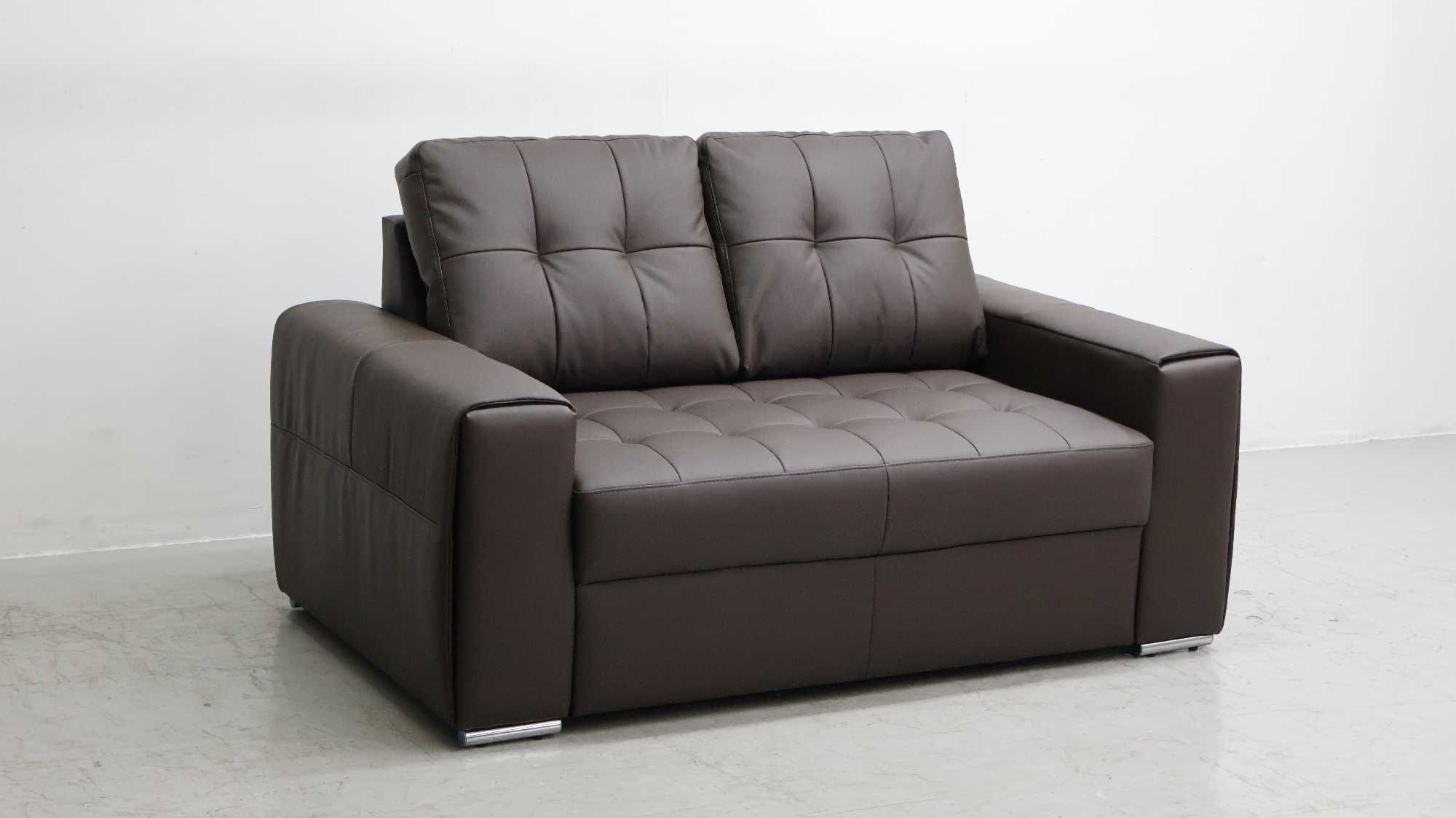 2 osobowa sofa, kanapa, brązowa SKÓRA naturalna 1006 skóra