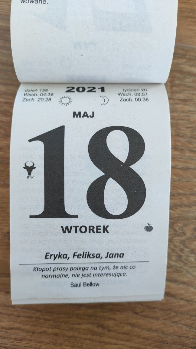 Kartka z kalendarza 2021