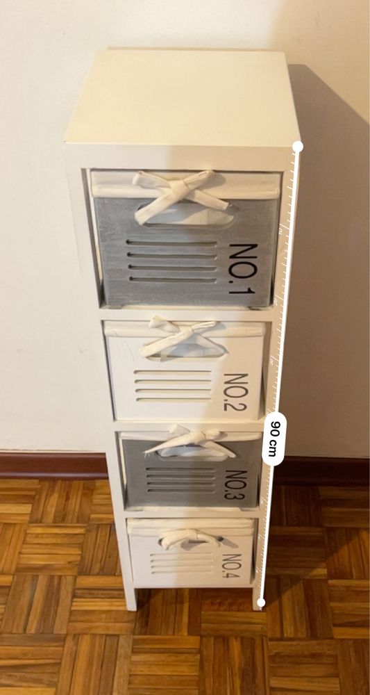 Modulo Em Madeira com 4 Gavetas