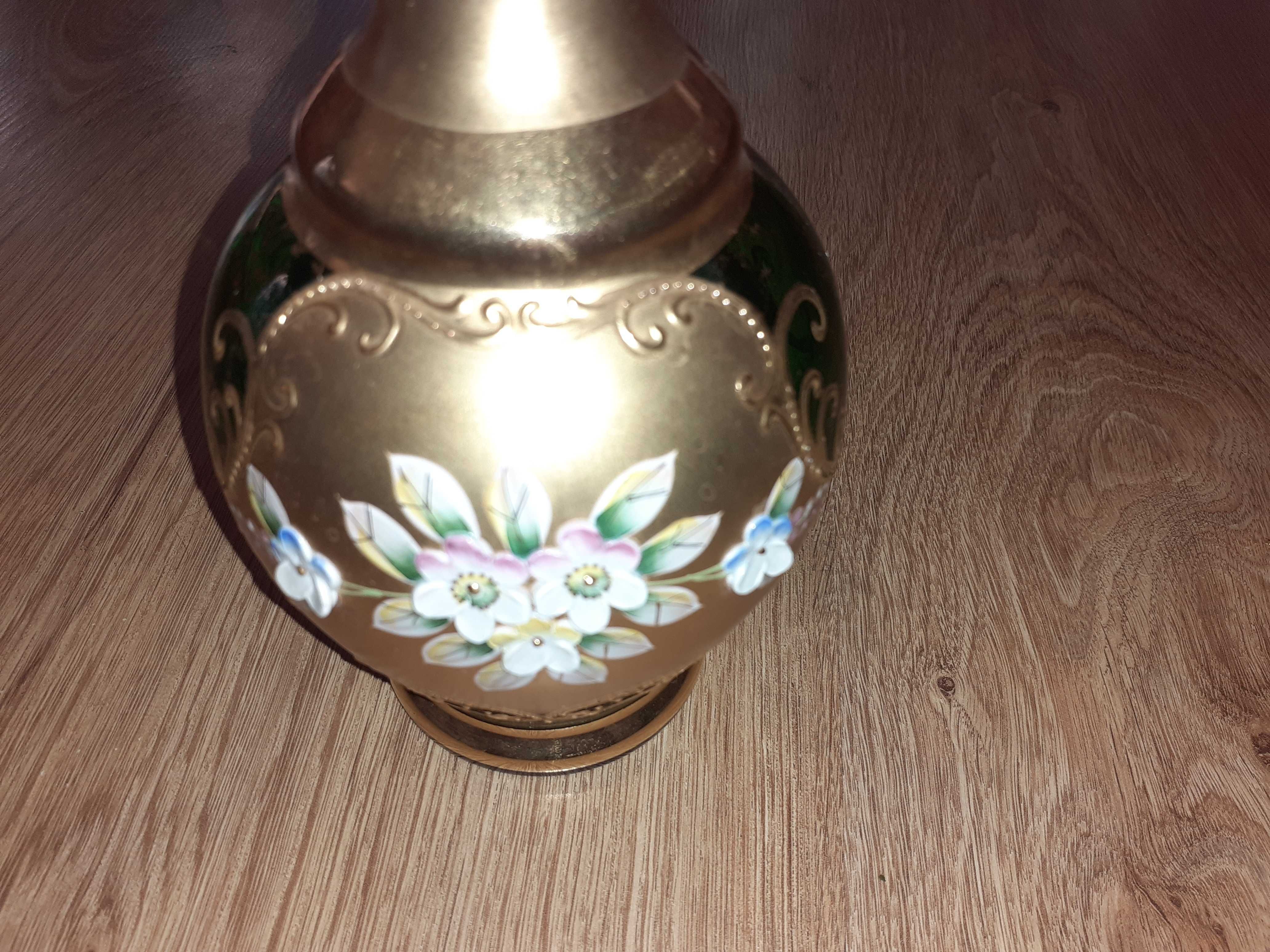 Bohemia wazon złocony 30cm