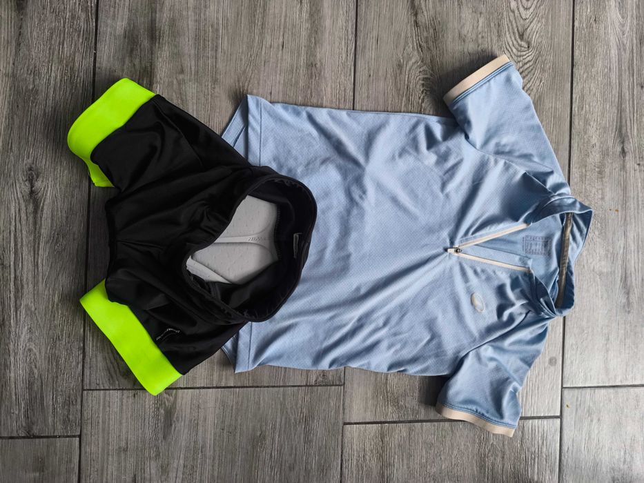 Strój kolarski dziecięcy - koszulka i spodenki z wkładką