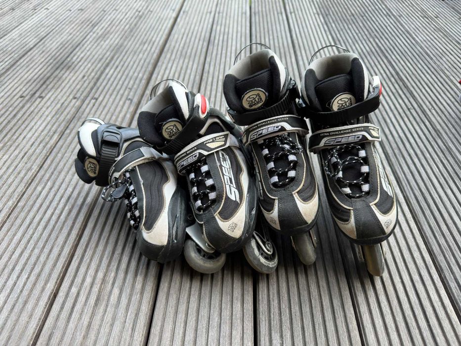 Rolki marki SMJ speed 9000 używane, z regulowanym rozmiarem