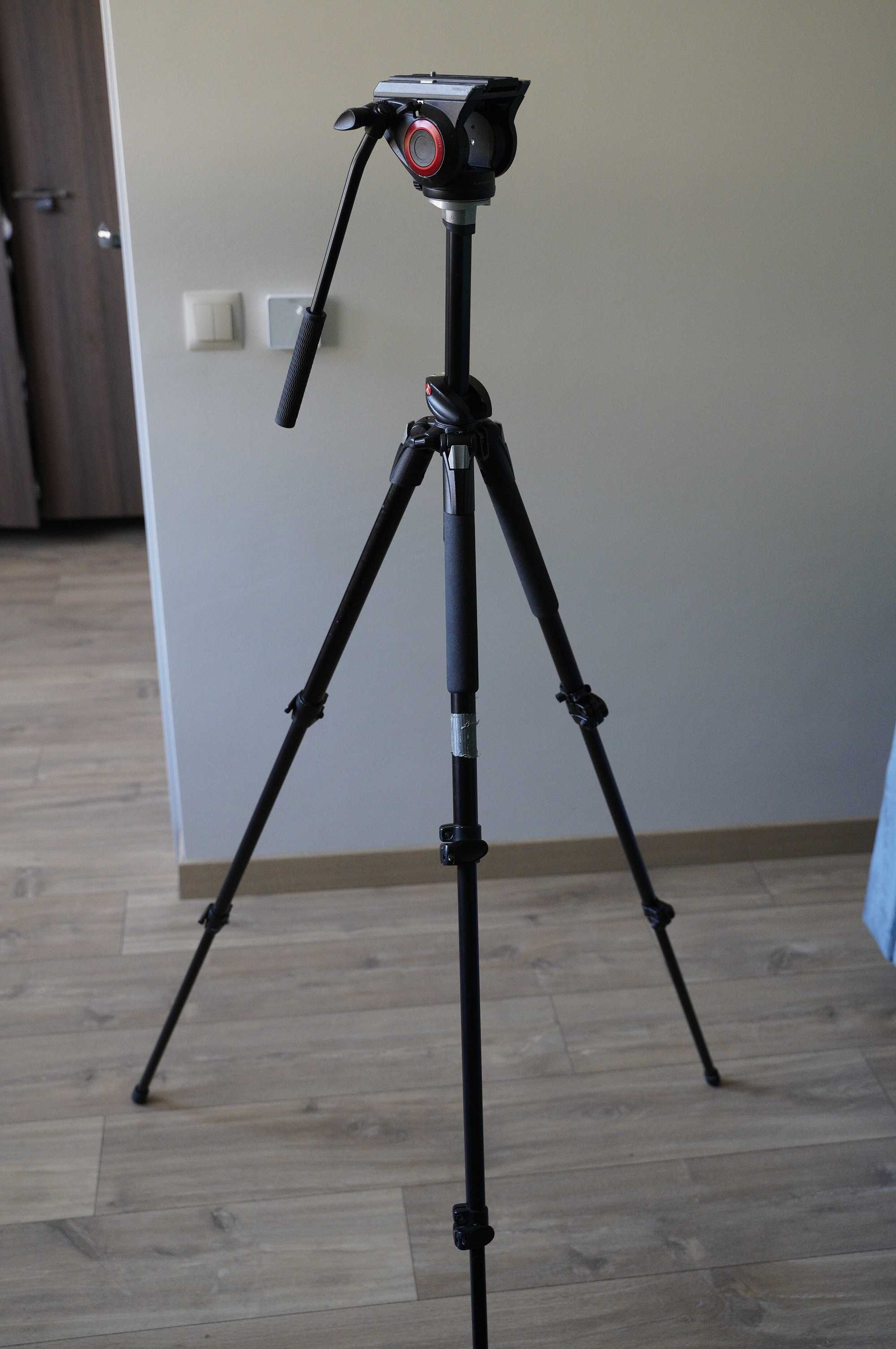 Statyw Manfrotto 190XPROB + głowica MVH500AH + pokrowiec