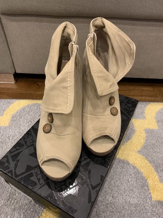 Botki Badura beżowe