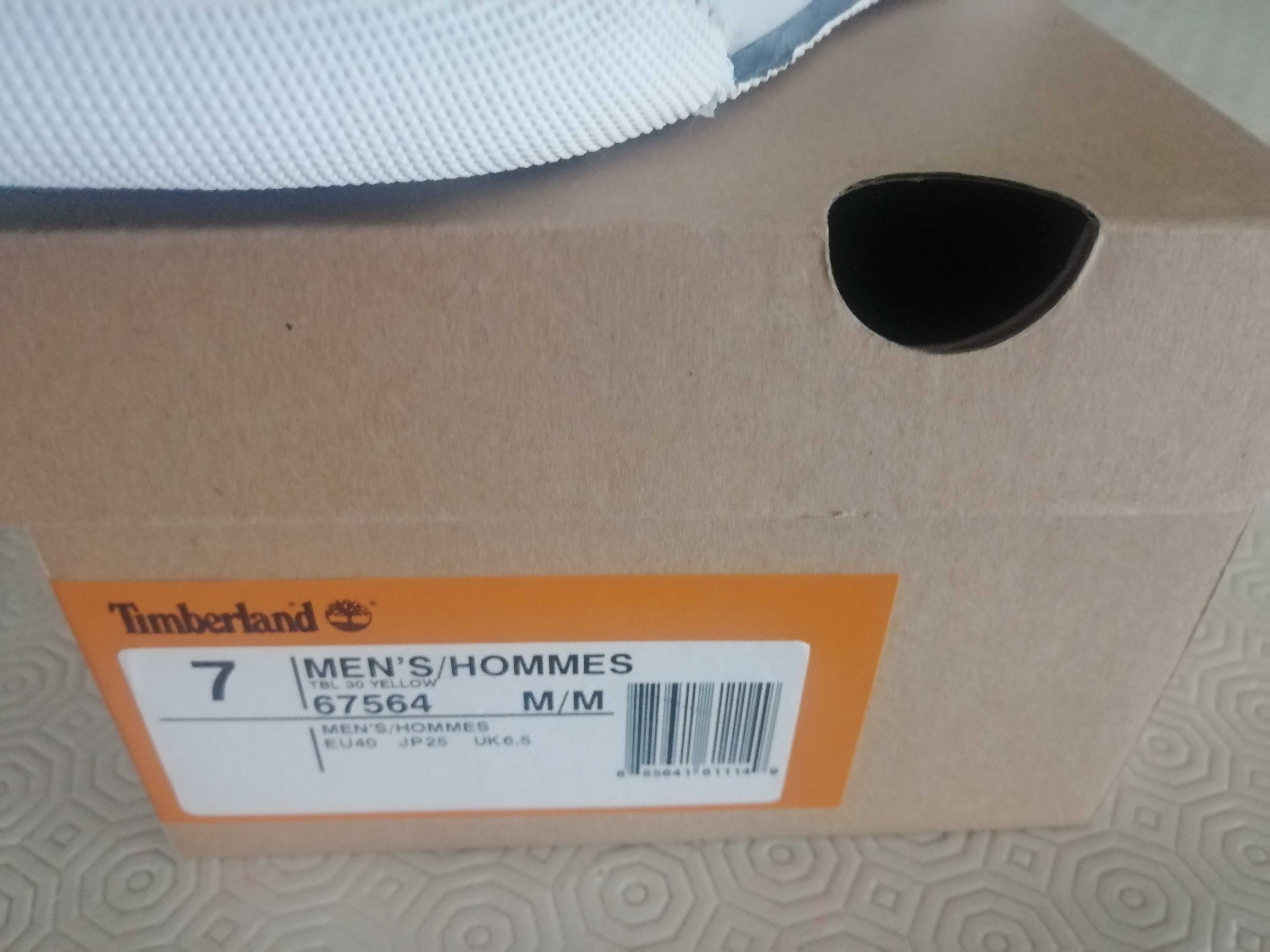 Náuticos Timberland 40 amarelos e brancos