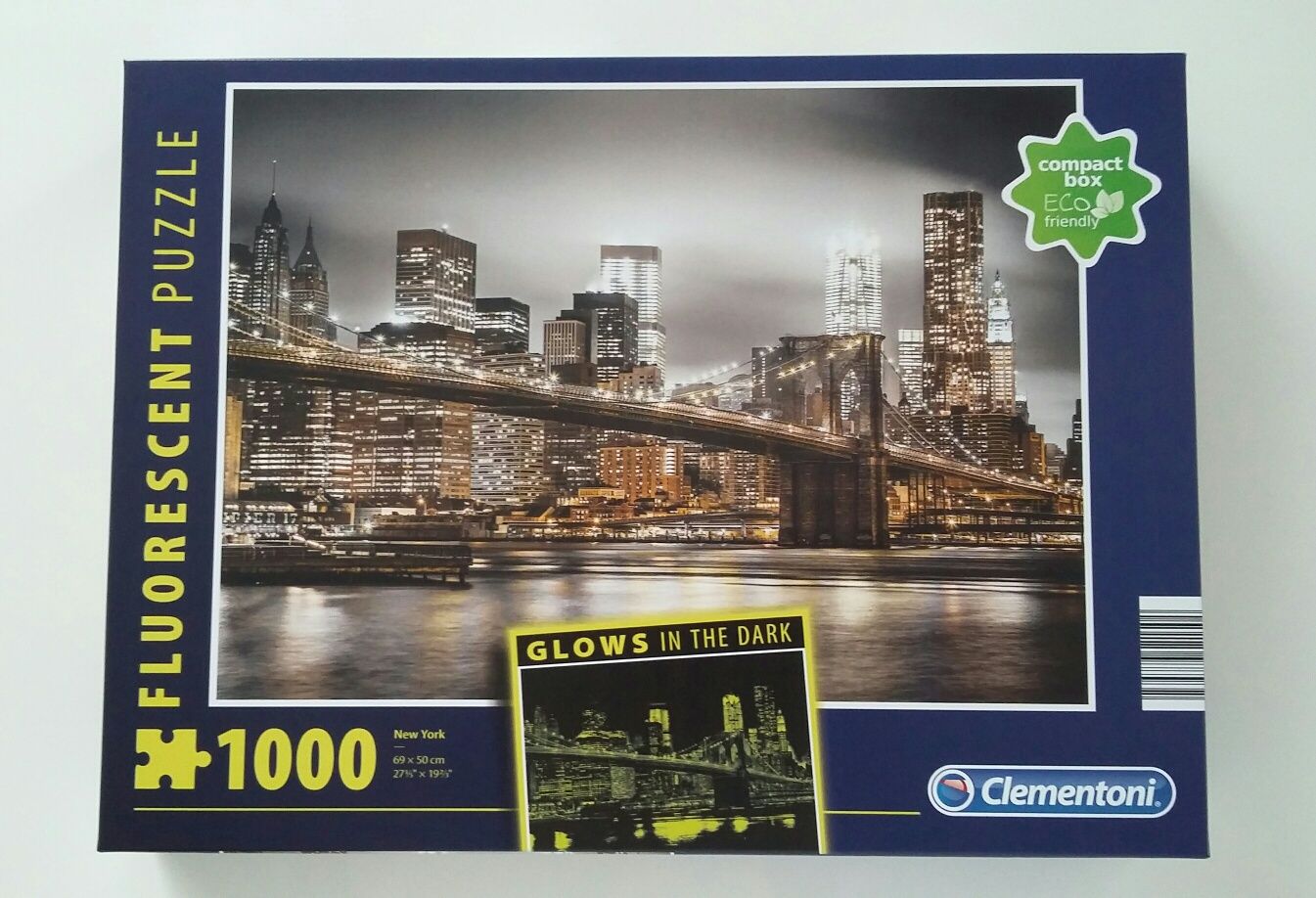 Clementoni Puzzle 1000 świecące ułożone jeden raz stan idealny