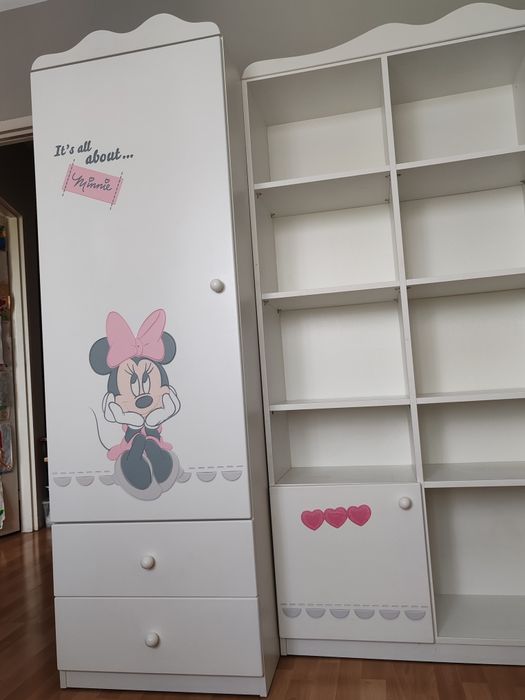Białe meble dla dziewczynki, Meblik myszka minnie