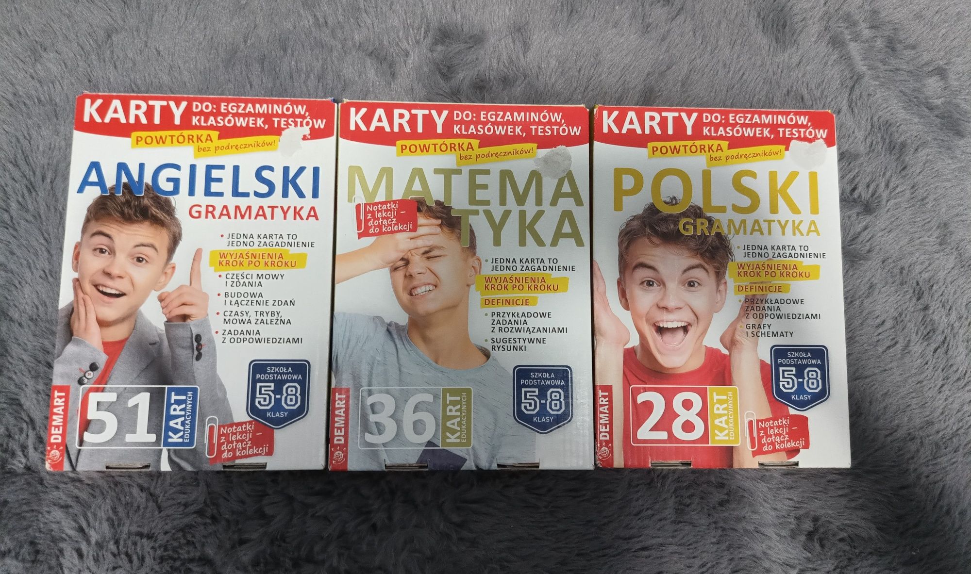 Karty edukacyjne szkoła podstawowa: j. Polski, Angielski i matematyka