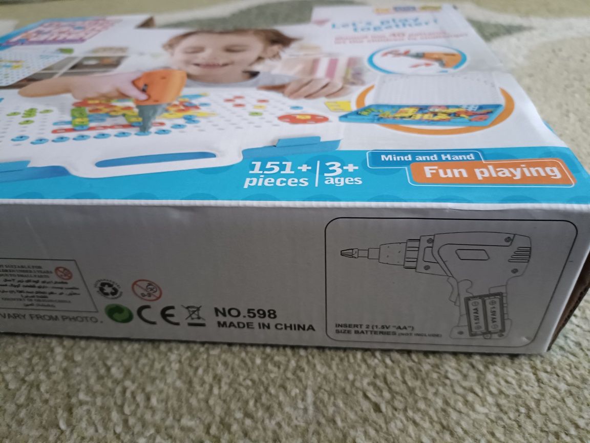 NOWA Wkrętarka wiertarka klocki kreatywne 3+