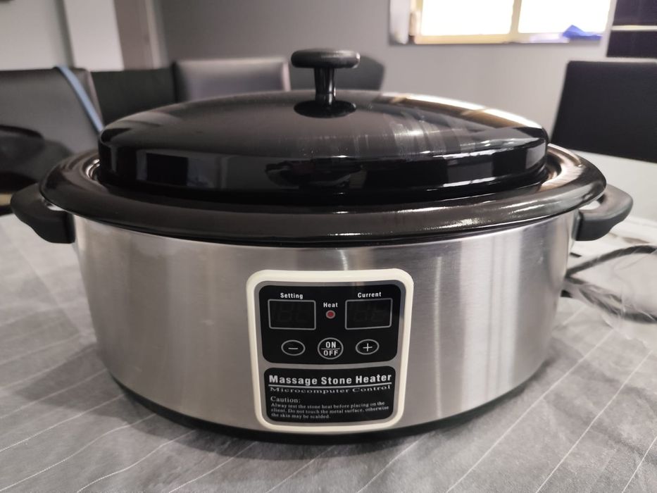 Panela de pedras quentes para massagens