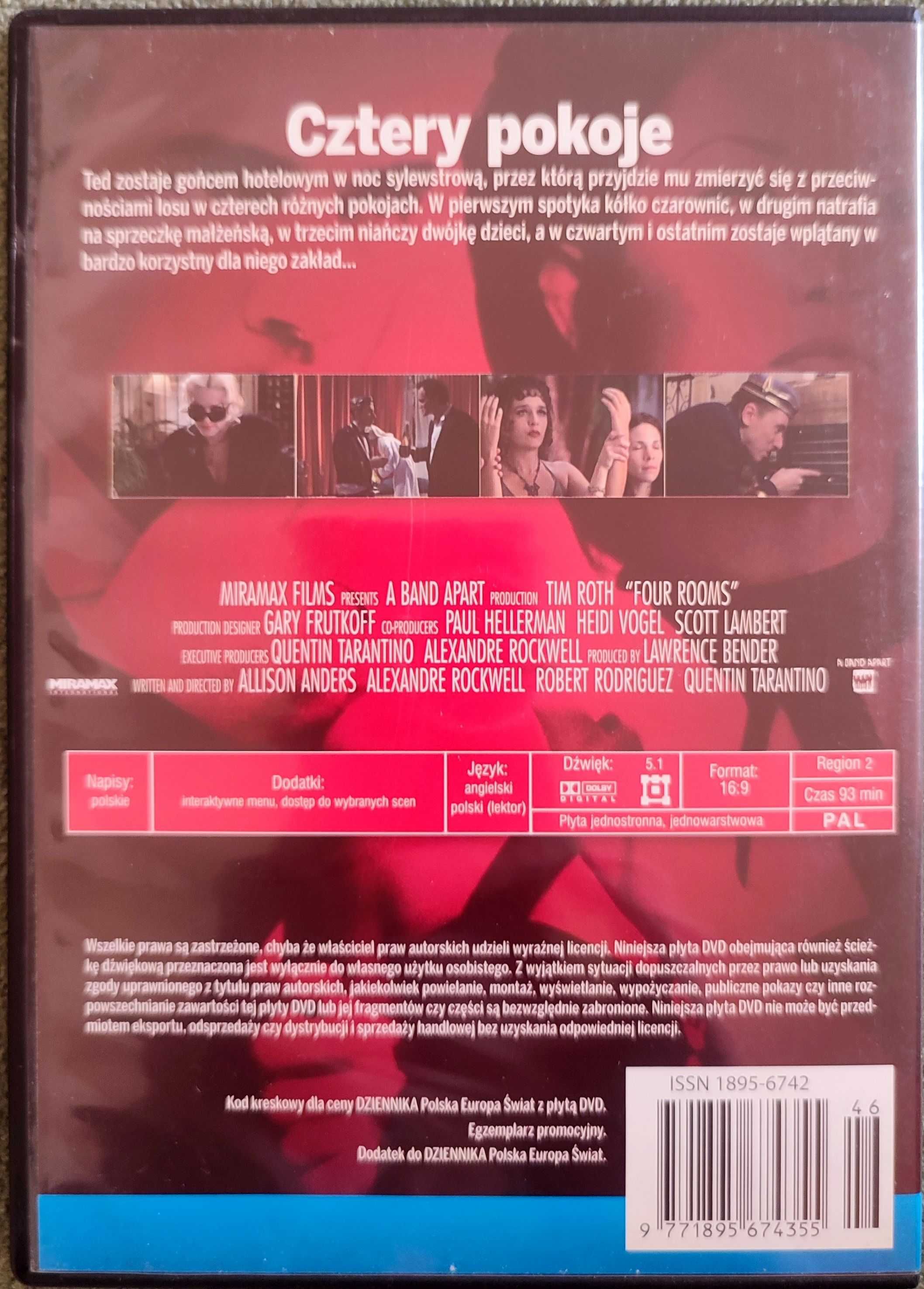 Film DVD Cztery pokoje. Quentin Tarantino, MADONNA