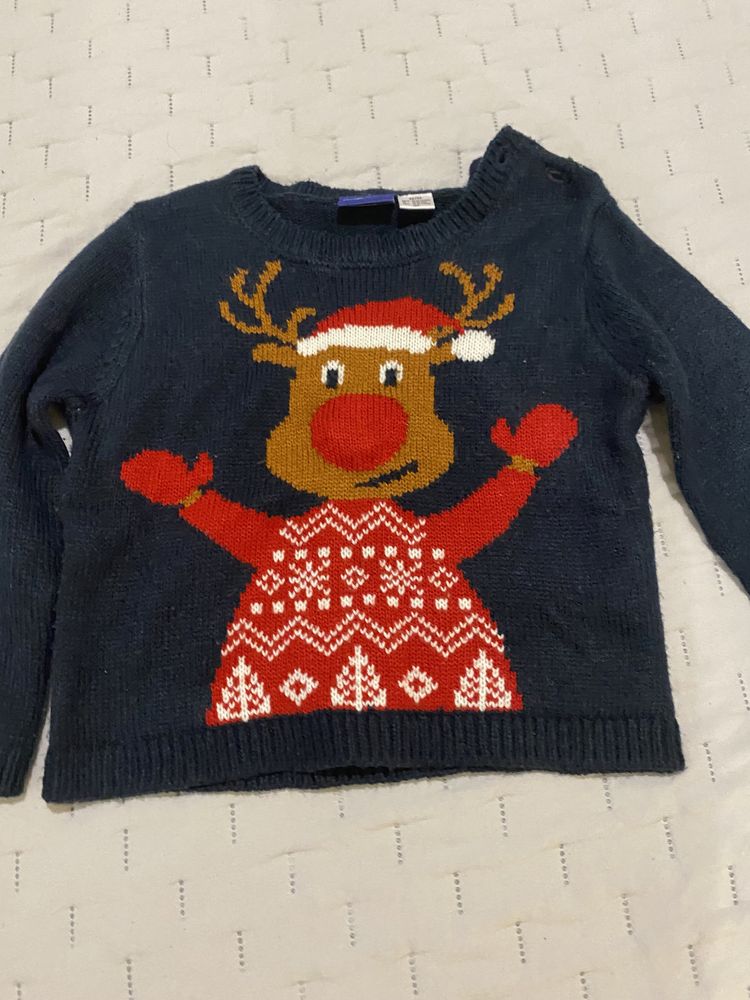 sweter Święta renifer r.86