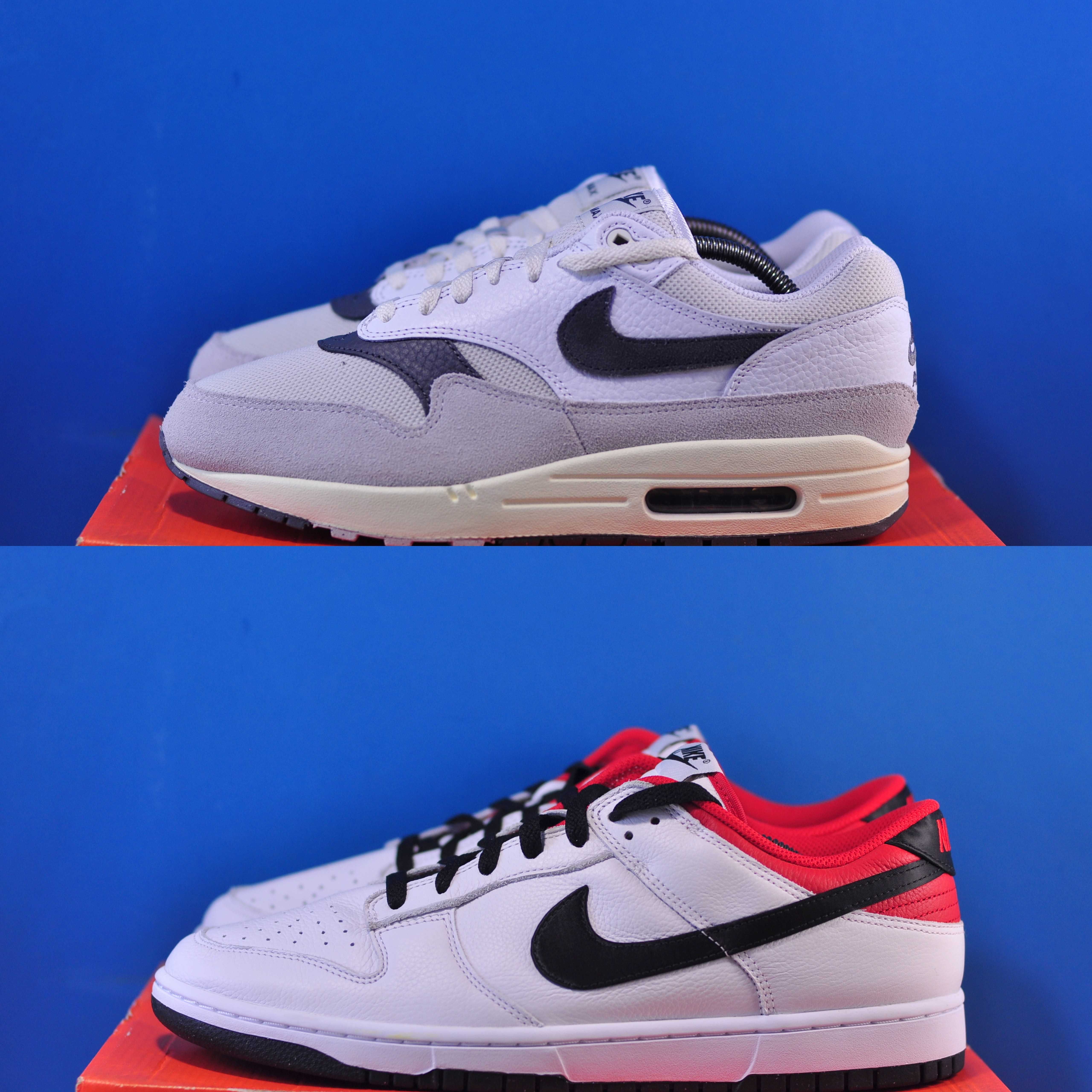 Кросівки Nike Air Max 1 Grey , Dunk Low Nby  Оригінал
