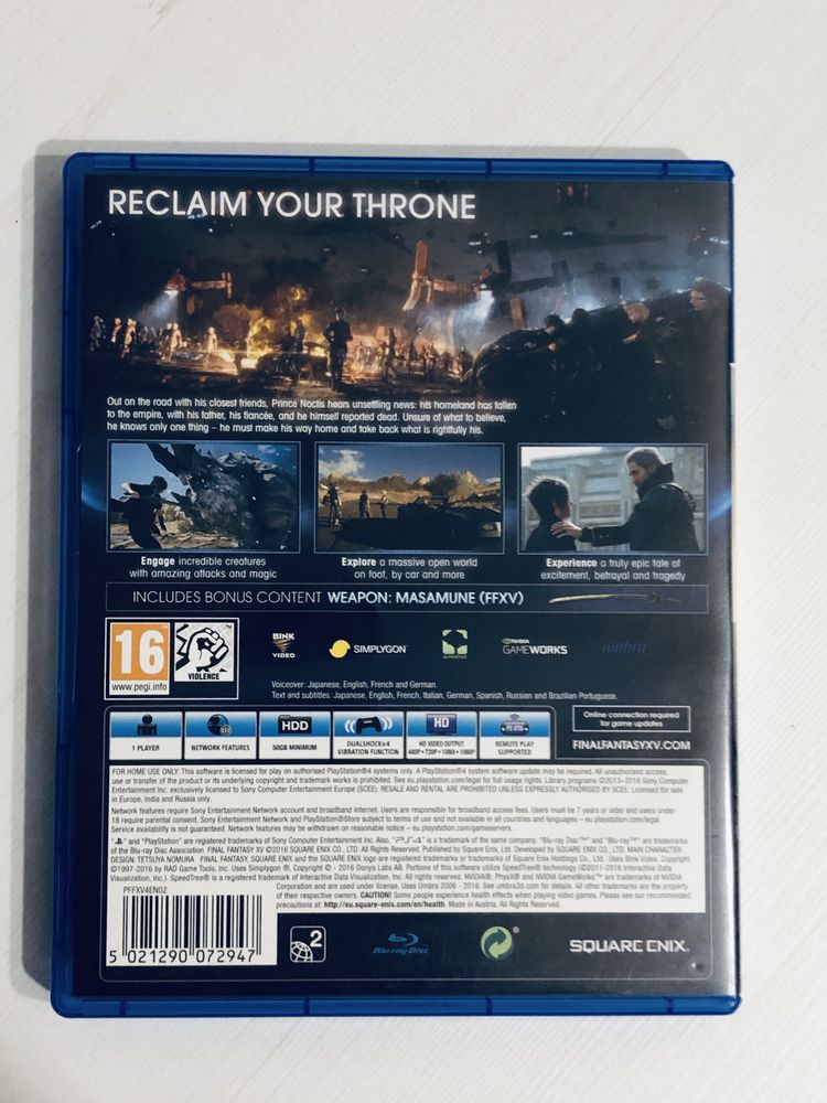 Final fantasy XV 15 day one gra na ps4 gry playstation ps5 pro rpg pl