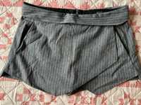 Zara L 40 szara wełniana spódnica spódniczka mini szorty