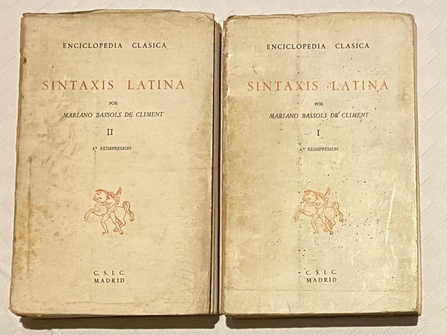 Sintaxis Latina de Mariano Bassols de Climent em espanhol