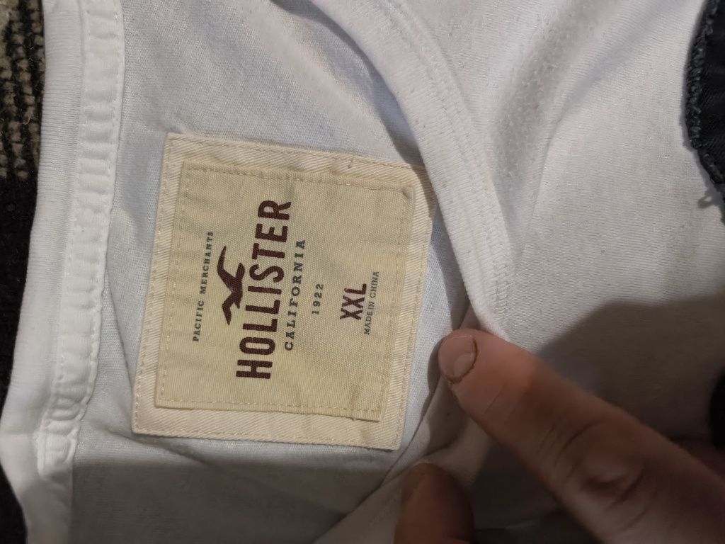 Футболки чоловічі біла сіра Superdry Hollister