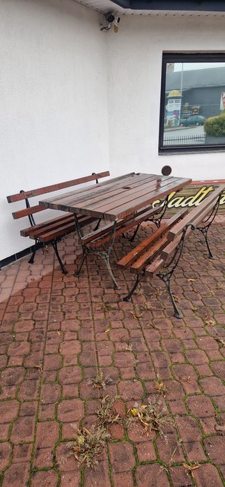 Zestaw ogrodowy stół ławki