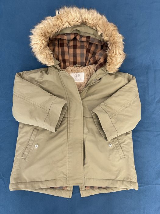 Kurtka ZARA 18-24 92cm kolor khaki