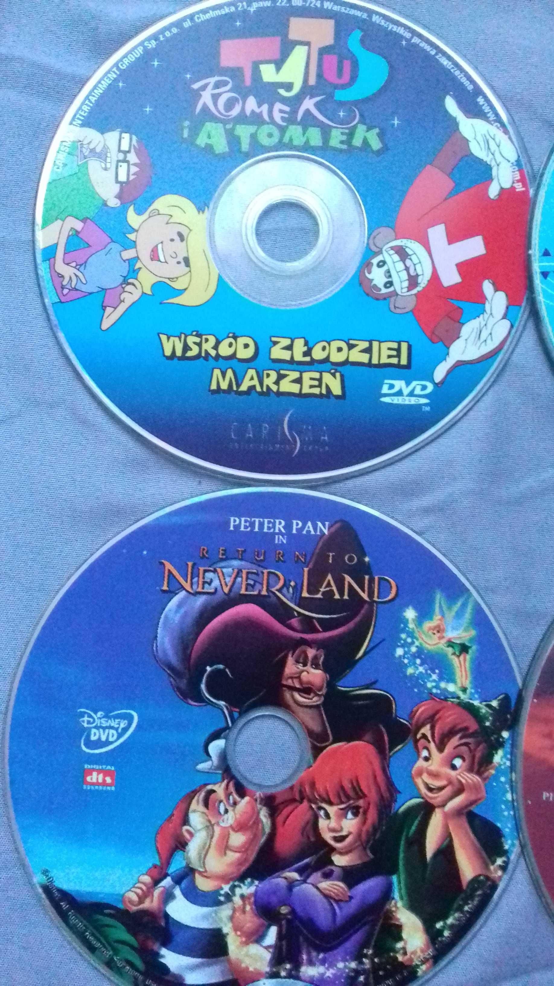 kolekcja bajek dvd  Piotruś Pan, Tytus,  Rogate ranczo, Roboty 3 w 1