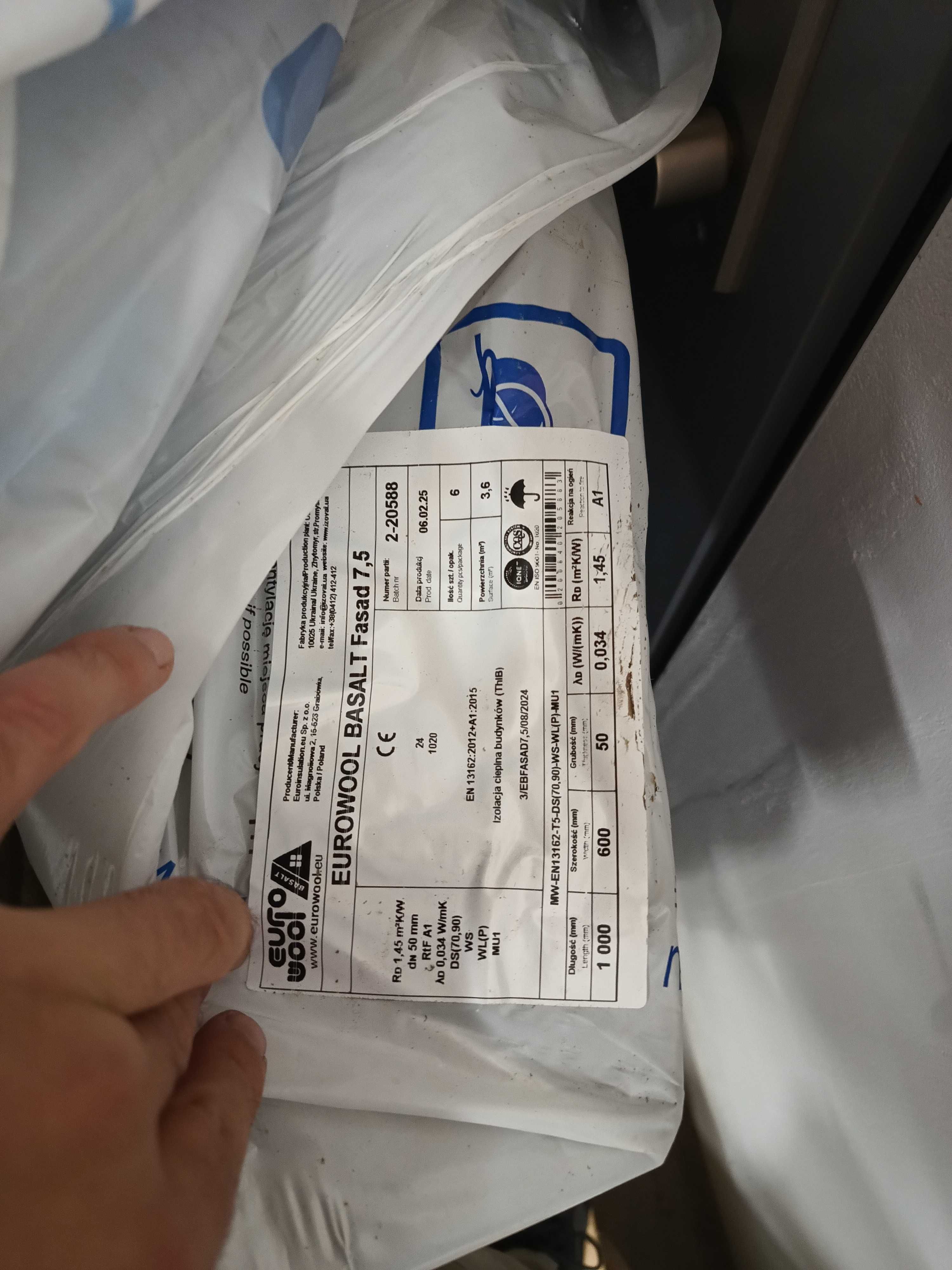 Eurowool Basalt Fasad 7.5 50 mm