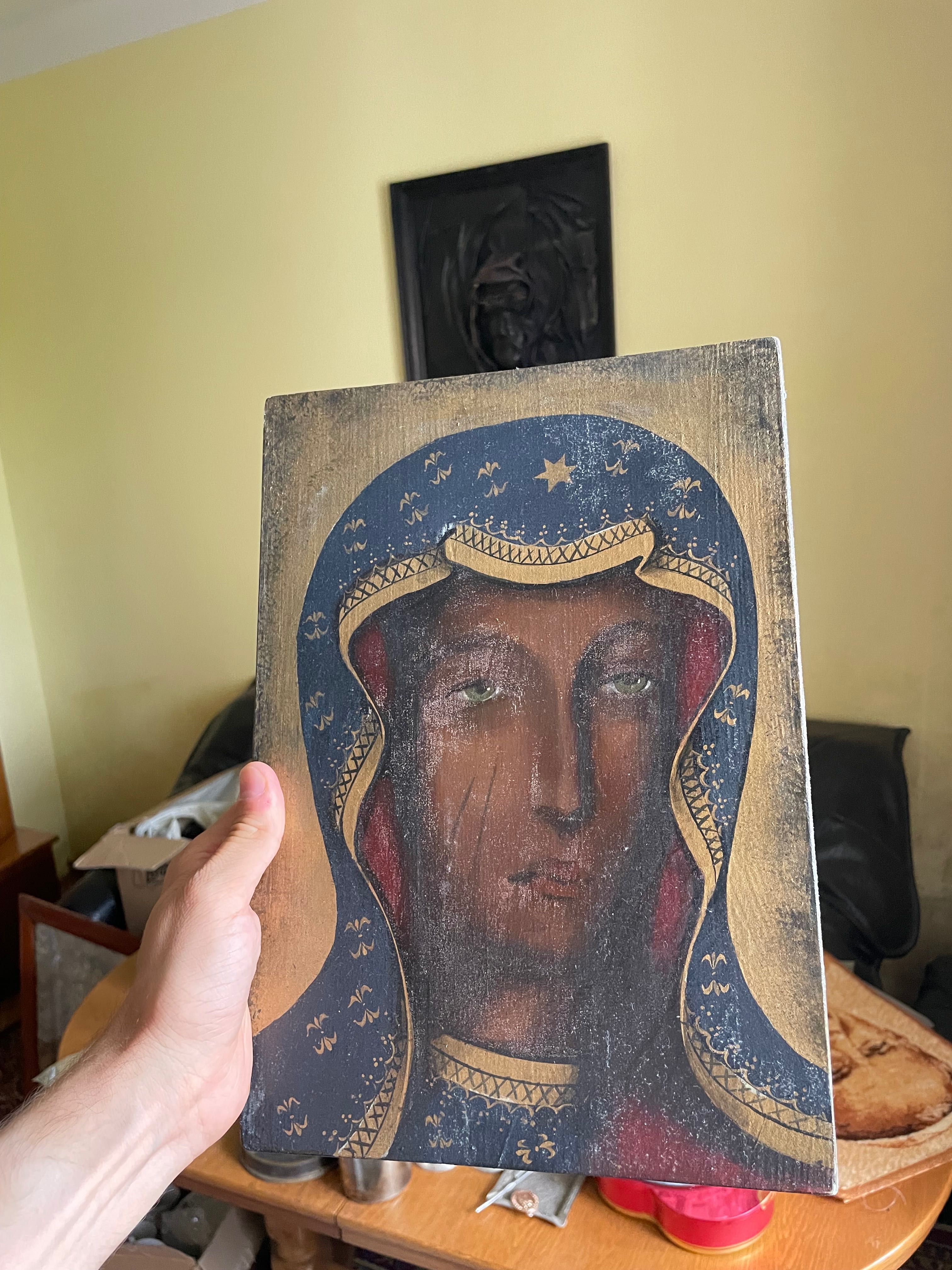 Obraz Madonna Częstochowska mal. A. Kaleńska - TEMPERA DREWNO