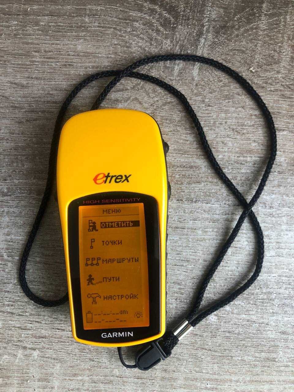 GPS навигатор Garmin eTrex H, состояние нового, НА РУССКОМ