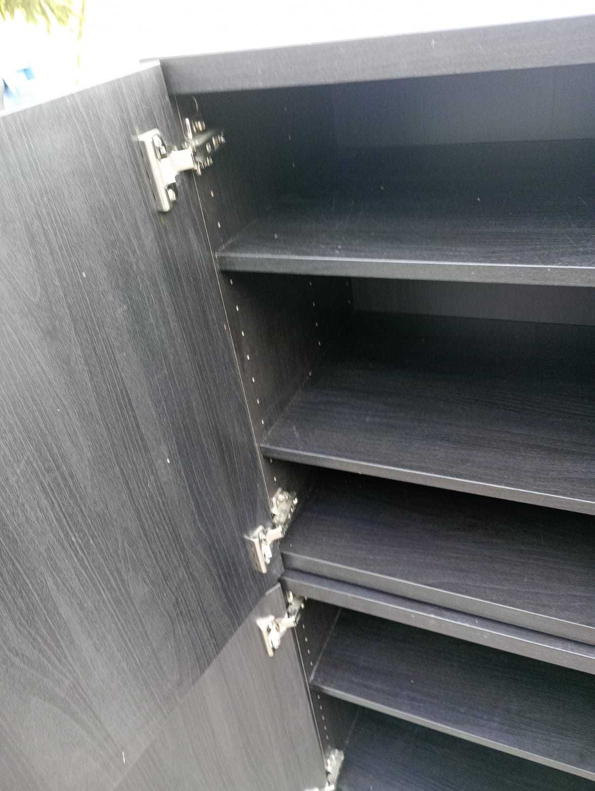 Szafka czarny-brąz IKEA BESTA szafki komody 60x42x65 cm
