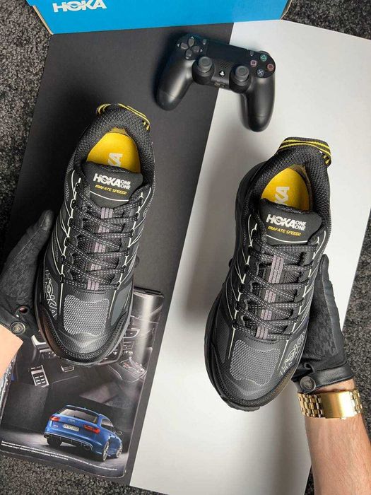 Чоловічі кросівки Hoka Mafate Speed 2 GTX  Black Grey  Gore-Tex чорні