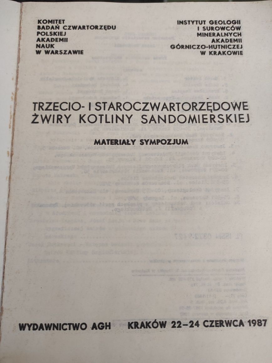 Książka Trzecio- i staroczwartorzędowe żwiry kotliny sandomierskiej