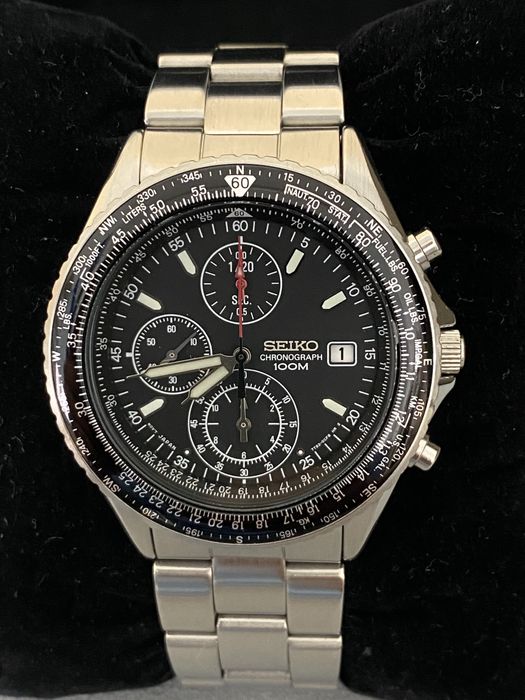 Klasyczny zegarek Seiko 7T92-0CF0 Pilot Flightmaster