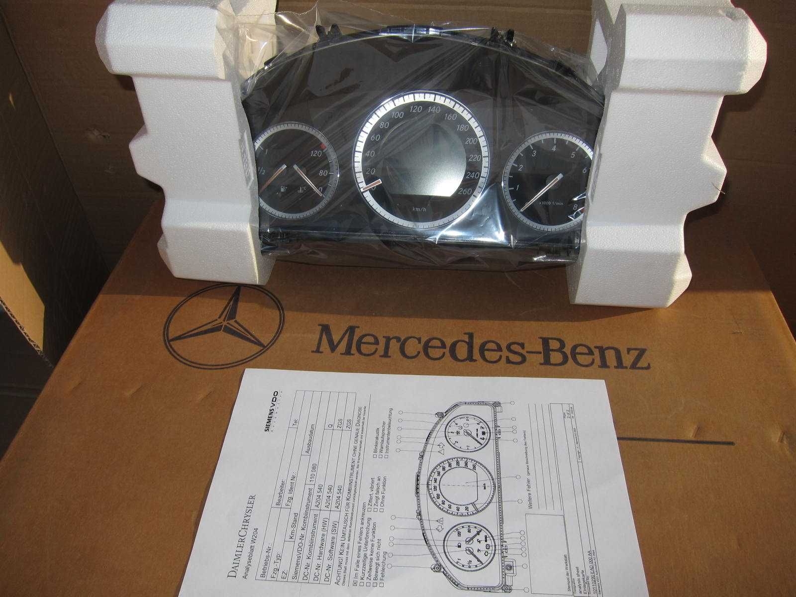 Щиток приборов Mercedes W 204 приборка спидометр комбинация панель КИП