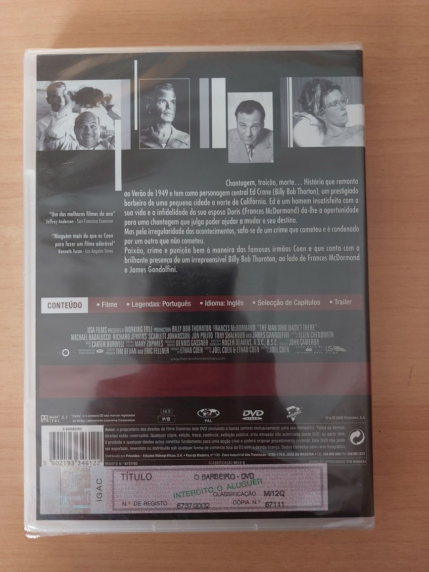 DVD Novo e Selado - O Barbeiro - Joel & Ethan Coen