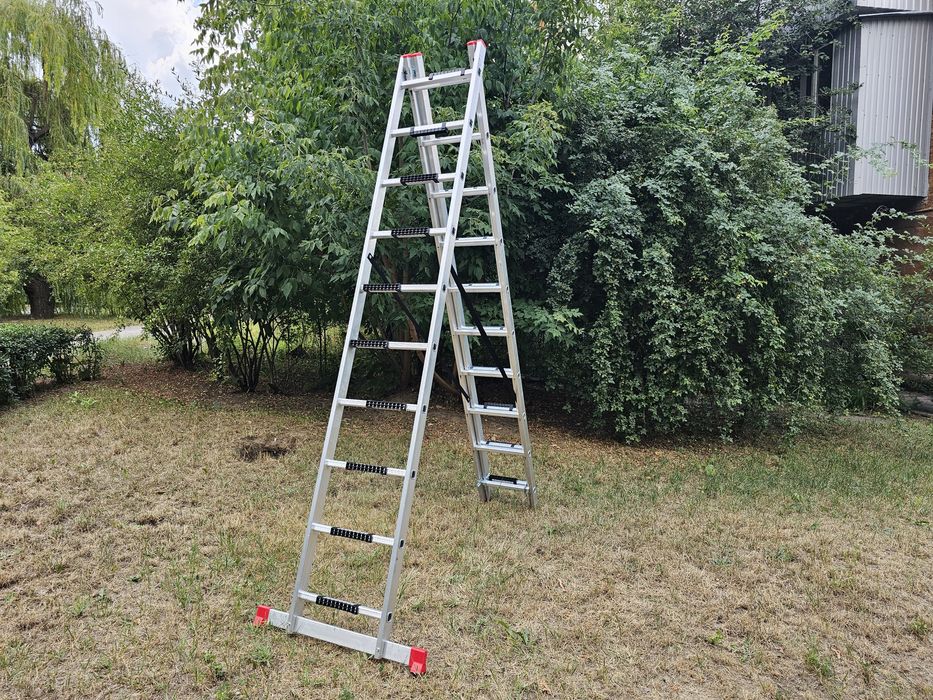 6.8м 3х10 Драбина трьохсекційна Алюмінієва Нова / стремянка