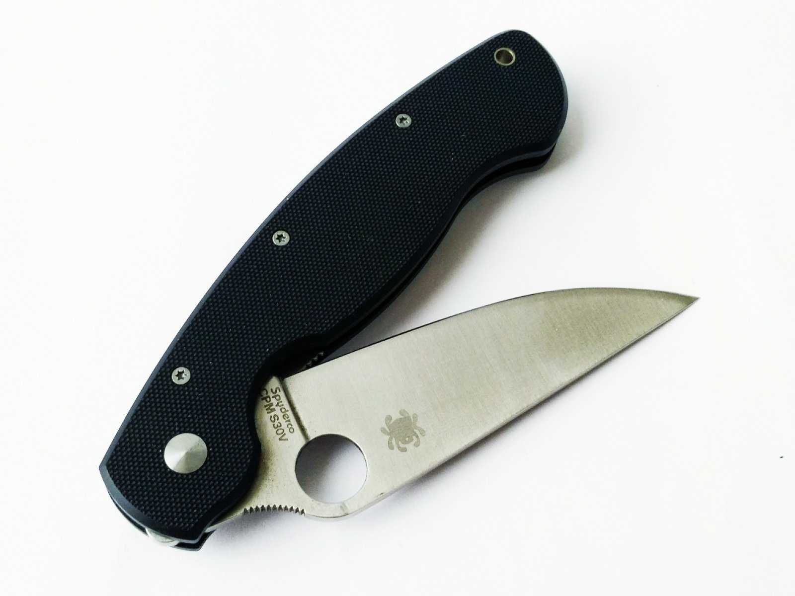 Ніж складний Spyderco Military Black (Міля) Нож Спайдерко Миля