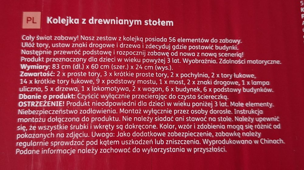 Nowy drewniany stolik z kolejką i torami carousel