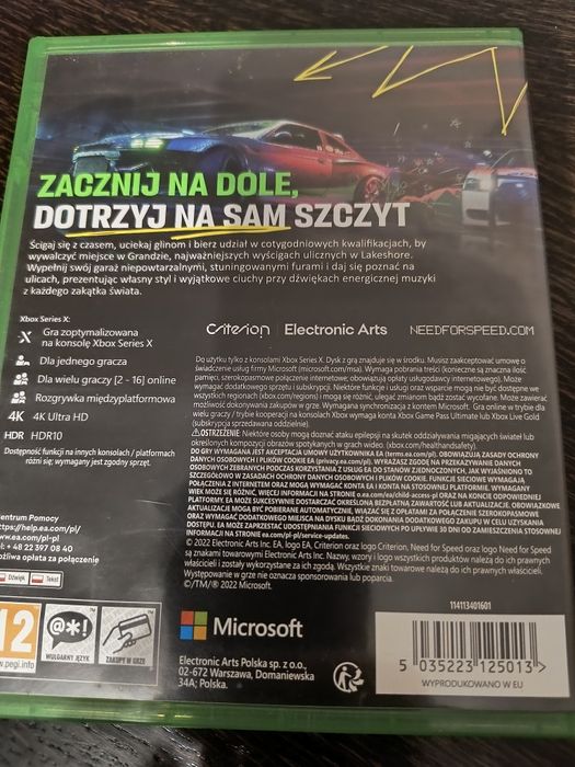 Sprzedam NFS unbound Xbox x