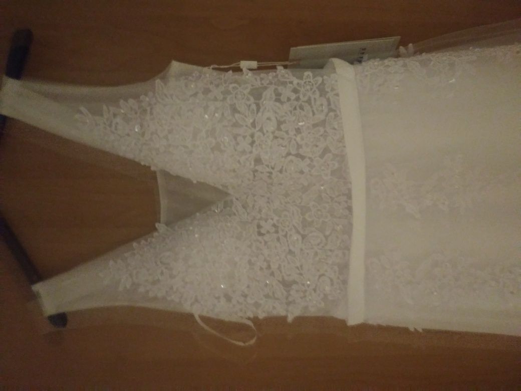 Suknia ślubna biała piękna M nowa